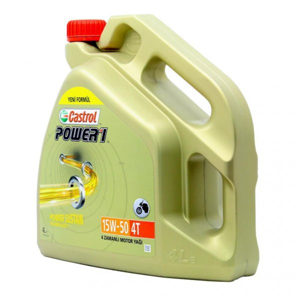Castrol Power 1 4T 15W-50 4 Lt 4 Zamanlı Motosiklet Yağı (2 Adet) - Resim 2