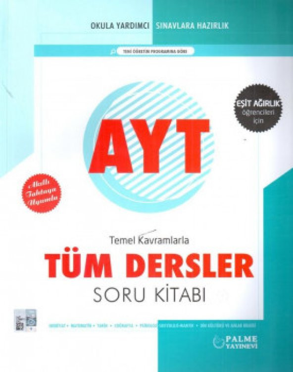 Palme Yayınları Ayt Tüm Dersler Soru Kitabı (Eşit Ağırlık) - 2