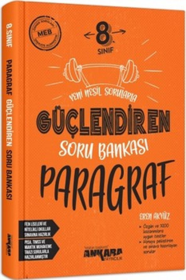Ankara Yayınları 8. Sınıf Lgs Paragraf Güçlendiren Soru Bankası 2020