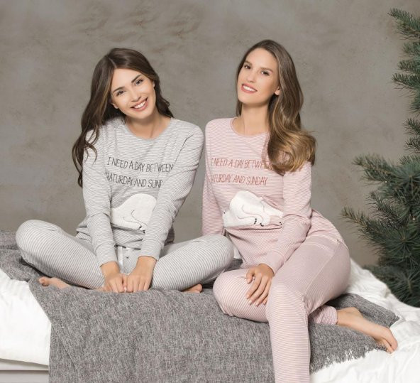 POLEREN Bayan Yeni Sezon Kışlık Pijama Takımı 6133
