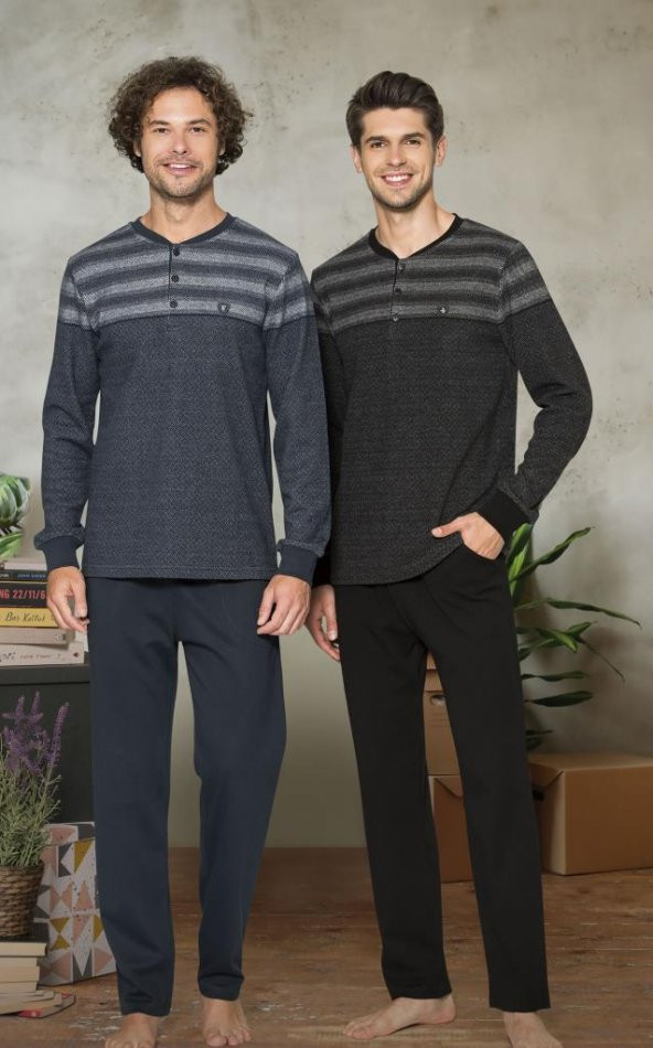 POLEREN Erkek Yeni Sezon Kışlık Pijama Takımı 6223