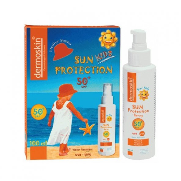 Dermoskin Sun Protection Kids Spf 50 + Spray 100 ml Şapka Hediyeli