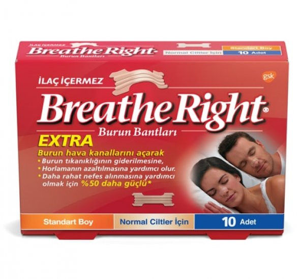 Breathe Right Extra Standart Boy Burun Bandı 10 Flaster