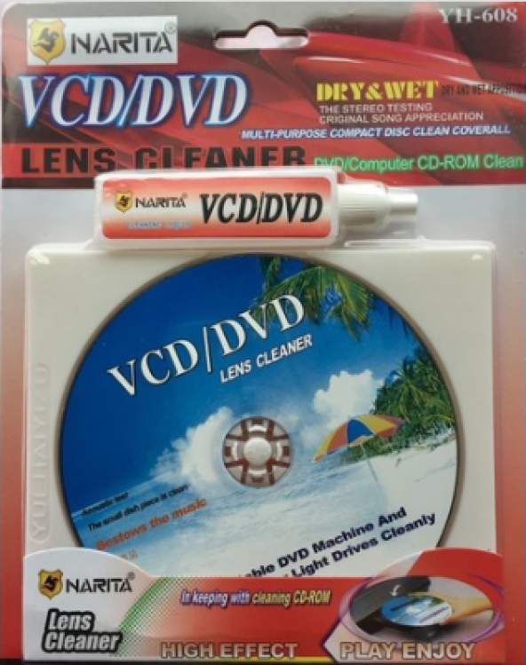 Narita YH-608 Vcd/Dvd/Cd Lens Temizleme Seti
