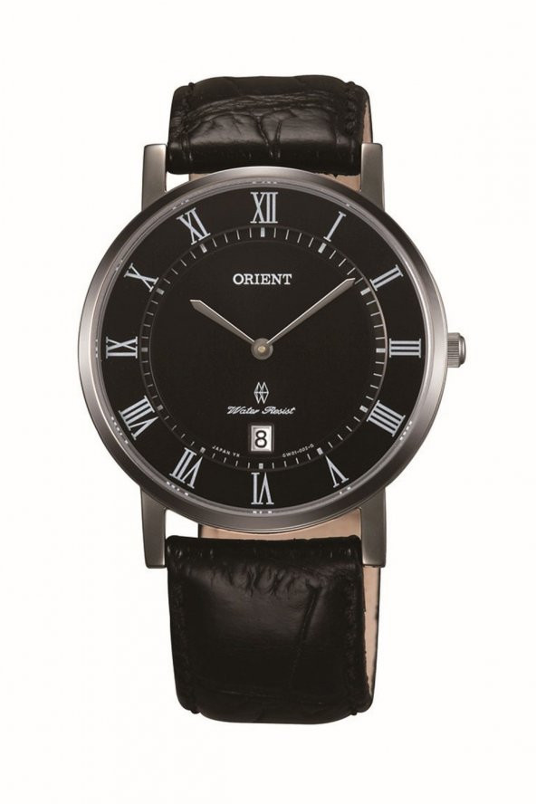 Orient  FGW0100DB0 38 mm Siyah Deri Kordon Erkek Saati Kehribar Tesbih Hediyeli