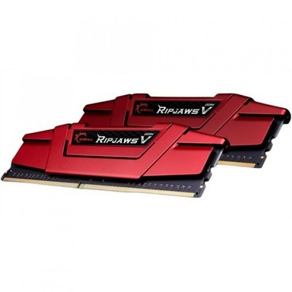 GSKILL RipjawsV 8GB DDR4 2400Mhz CL15 Tek Modül 1.2V Kırmızı  Bellek (F4-2400C15S-8GVR)