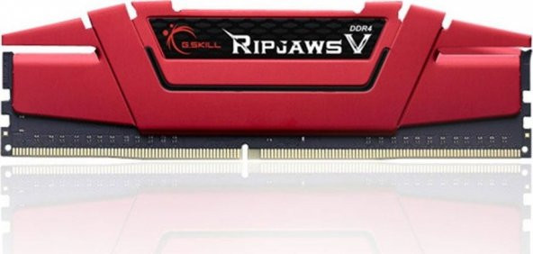 GSKILL RipjawsV 8GB DDR4 3000Mhz CL16 Tek Modül 1.35V Kırmızı (F4-3000C16S-8GVRB)