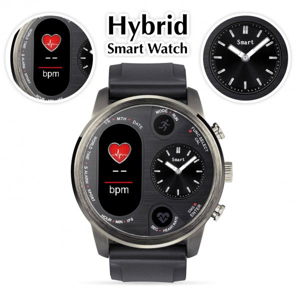 QUADRO ProWatch Hybrid Android IOS Siyah Akıllı Saat PROWATCH-HYBRID - 8