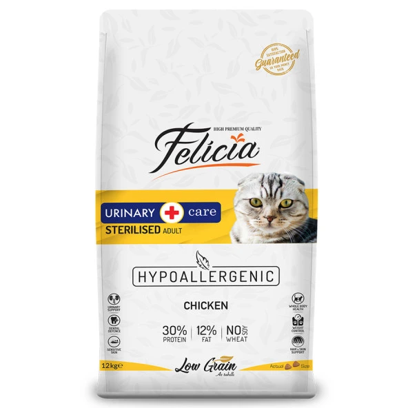 Felicia Az Tahıllı 12 kg Sterilised Tavuklu HypoAllergenic Kedi Maması - 2