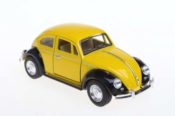 Kinsmart 1:34 Yamalı Volkswagen Beetle Model Araba -Sarı