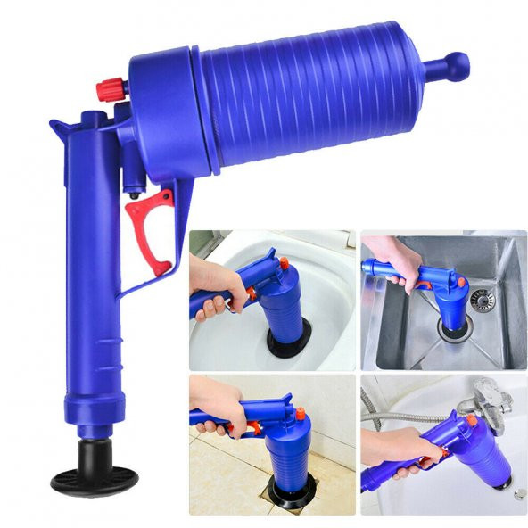 Air Blaster Hava Basınçlı Tıkalı Lavabo Tuvalet Gider Açıcı Pompa - 3
