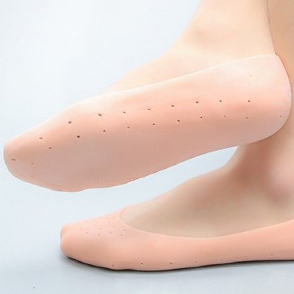 Ayak Topuk Çatlak Çorabı Silikon Patik Gizli Jel Ayak Yastık Pedi