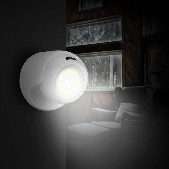 Hareket Sensörlü Otomatik Led Ampul Ayarlanabilir Gece Lambası - 1