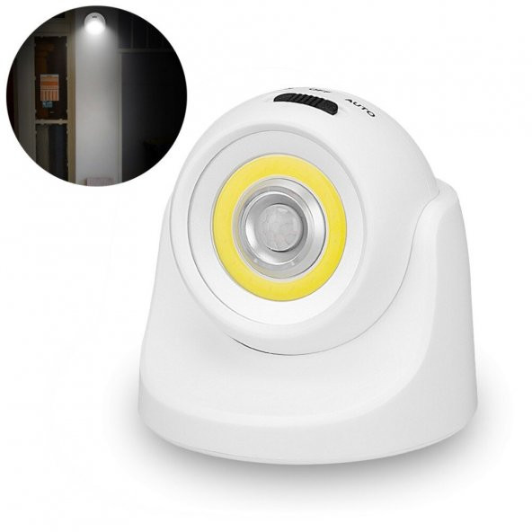 Hareket Sensörlü Otomatik Led Ampul Ayarlanabilir Gece Lambası - 2