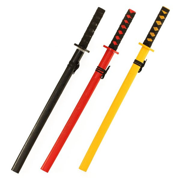 Ahşap Samuray Kılıcı Dekoratif Ninja Katana Duvar Süsü Oyuncak - 4