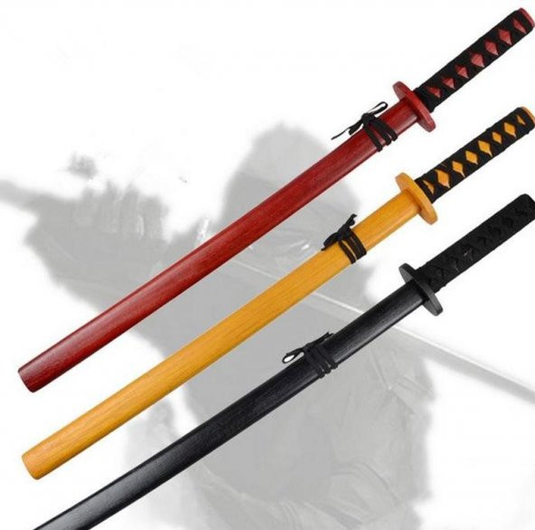Ahşap Samuray Kılıcı Dekoratif Ninja Katana Duvar Süsü Oyuncak - 2