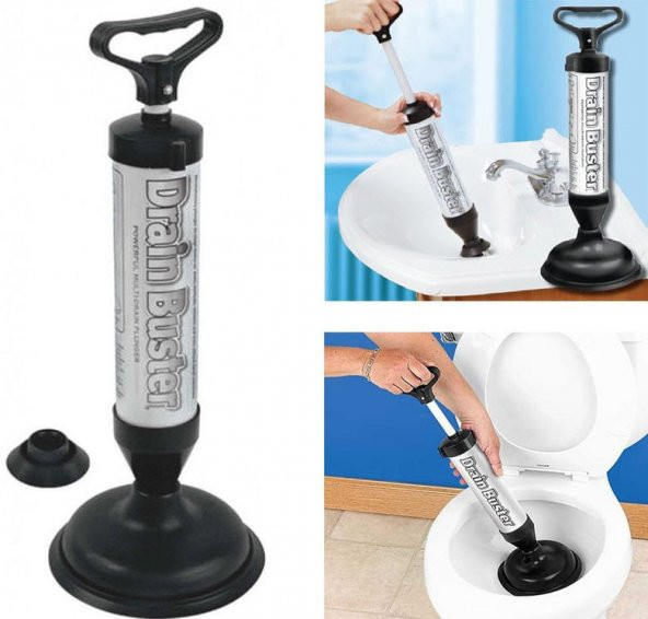 Tuvalet Klozet Pompa Banyo Lavabo Küvet Gider Açıcı Hava Pompası - 1