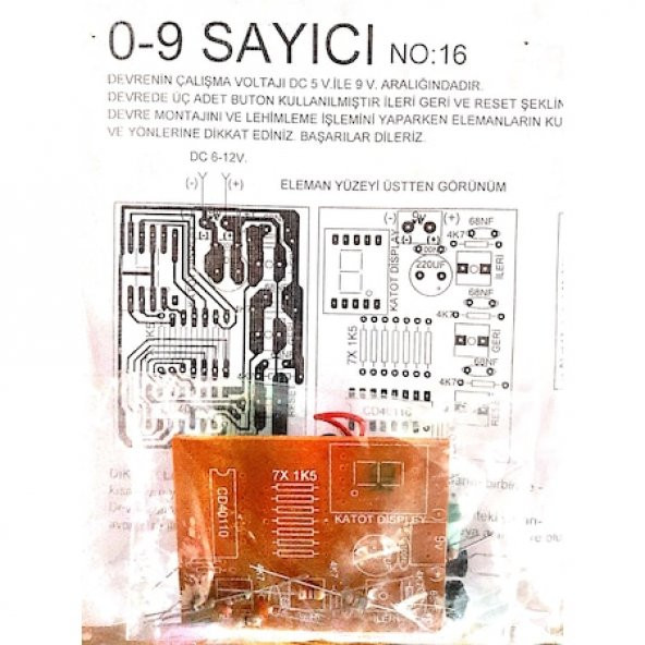0-9 Sayıcı Devresi (İleri-Geri-Reset Demonte)