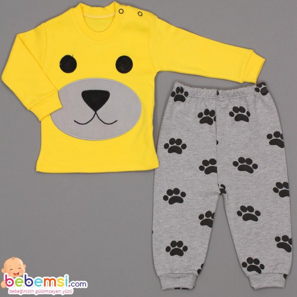 PONCİK BABY KÖPECİK  MODEL TAKIM 6-9-12-18 AY(SARI) - 1