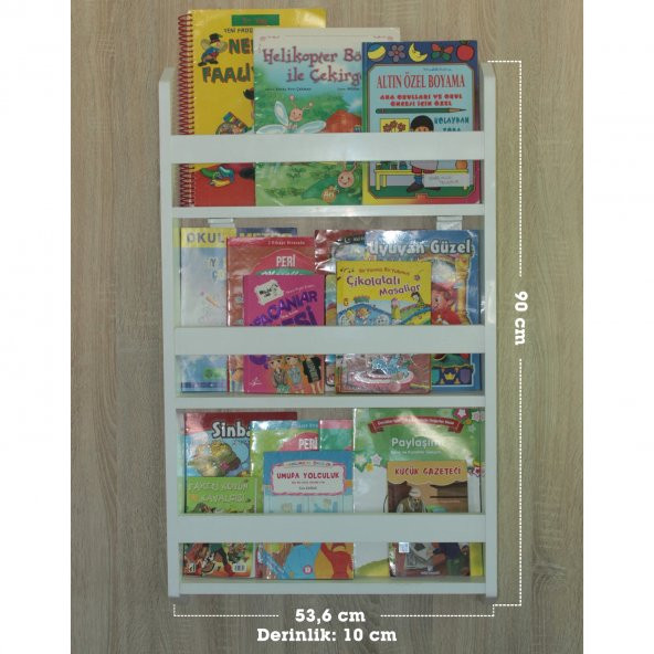 Emdief Home - Montessori Kitaplık 3'lü Çocuk Odası Kitaplığı - MDF