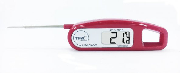 TFA Thermo Jack Katlanır Problu Dijital Termometre Bordo