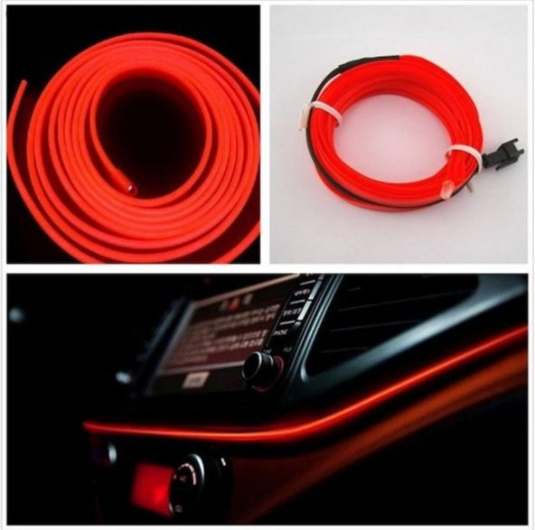 İp Neon LED Araç İçi Torpido Fitilli LED 2 Metre - 3
