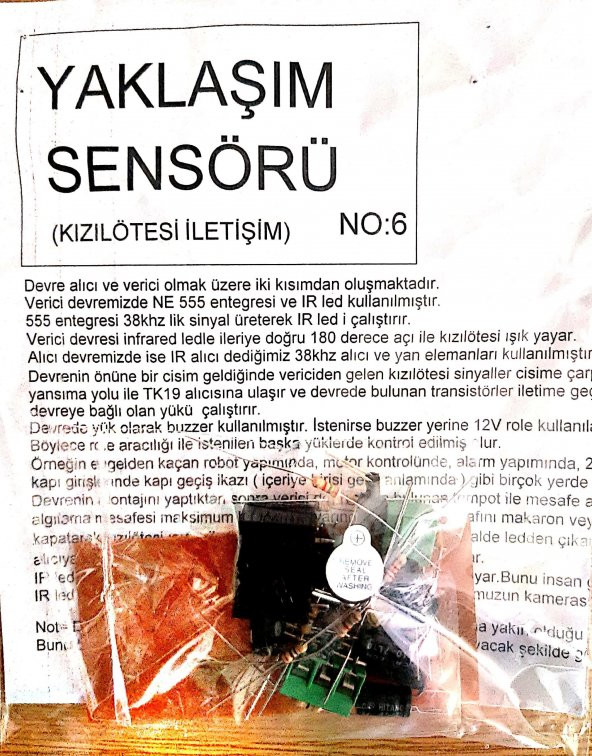 Yaklaşım Sensörü Kızılötesi İletişim (Demonte)