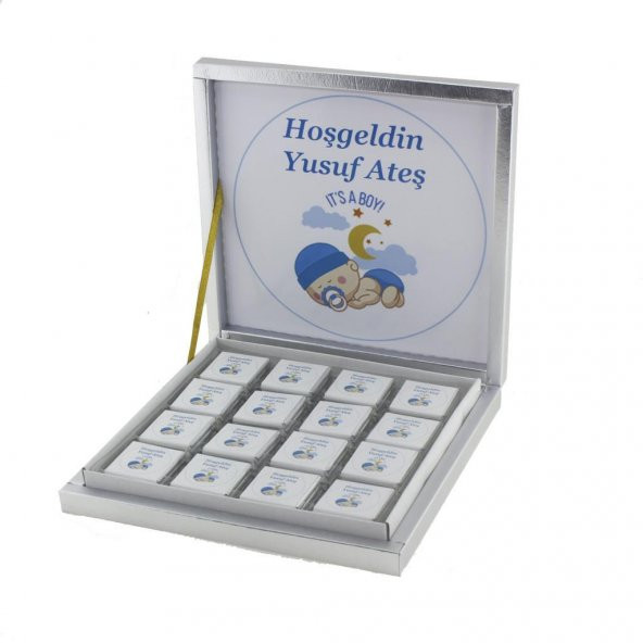 48 Adet İsim Etiketli Uyuyan Bebek Madlen Çikolata - 5