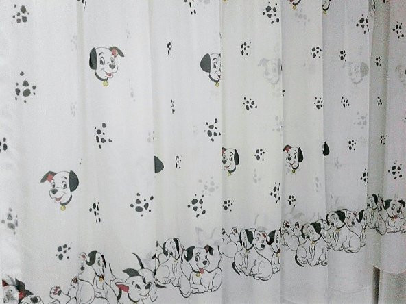 Brillant Çocuk Odası için Tül Perde-Sevimli Köpek yavruları motifli - 5