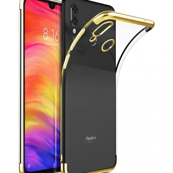 Xiaomi Redmi Note 7 Köşeleri Renkli Şeffaf Kamera Korumalı Kılıf - 4