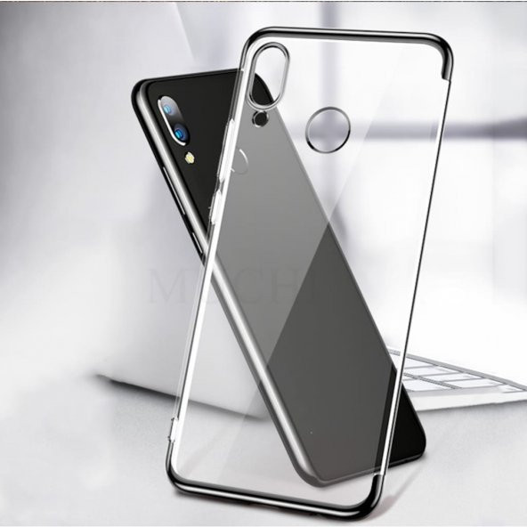 Xiaomi Redmi Note 7 Köşeleri Renkli Şeffaf Kamera Korumalı Kılıf - 10