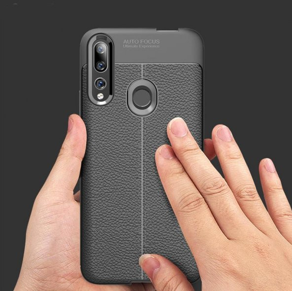 Huawei Y9 Prime 2019 Kılıf Deri Desenli Kamera Korumalı Silikon - 4