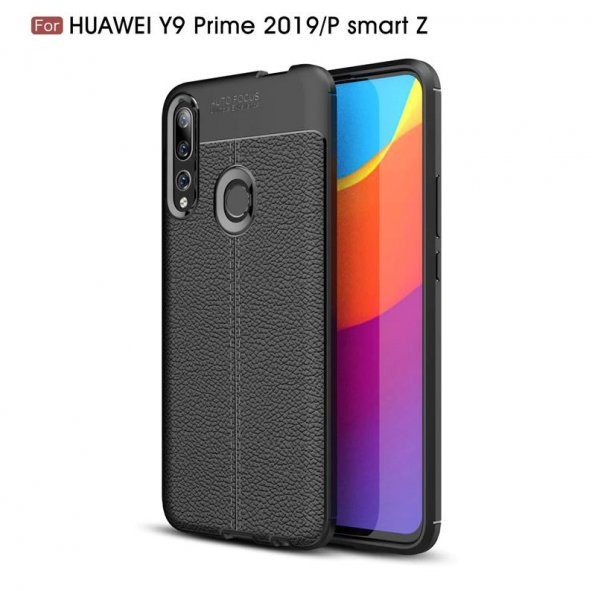 Huawei Y9 Prime 2019 Kılıf Deri Desenli Kamera Korumalı Silikon - 8