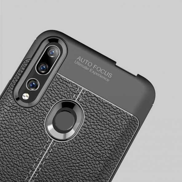 Huawei Y9 Prime 2019 Kılıf Deri Desenli Kamera Korumalı Silikon - 9