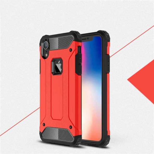 iPhone XR 6.1 Hybrit Armor Zırh Kılıf