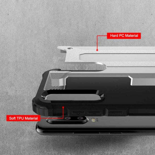 Huawei P30 Hybrid Armor Zırh Koruma Kılıf - 8