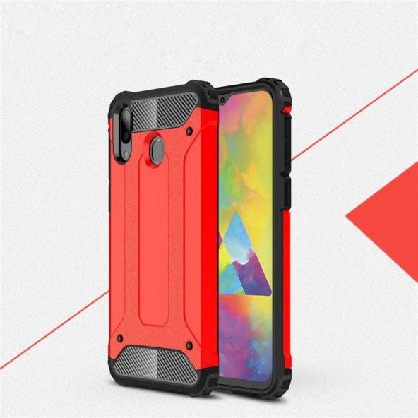 Galaxy M10 Zırhlı Korumalı Armor Hybrid Kılıf - 4