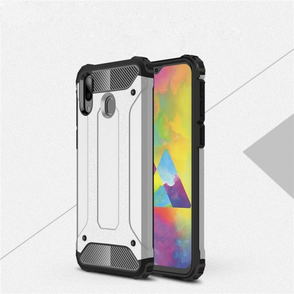 Galaxy M10 Zırhlı Korumalı Armor Hybrid Kılıf - 5