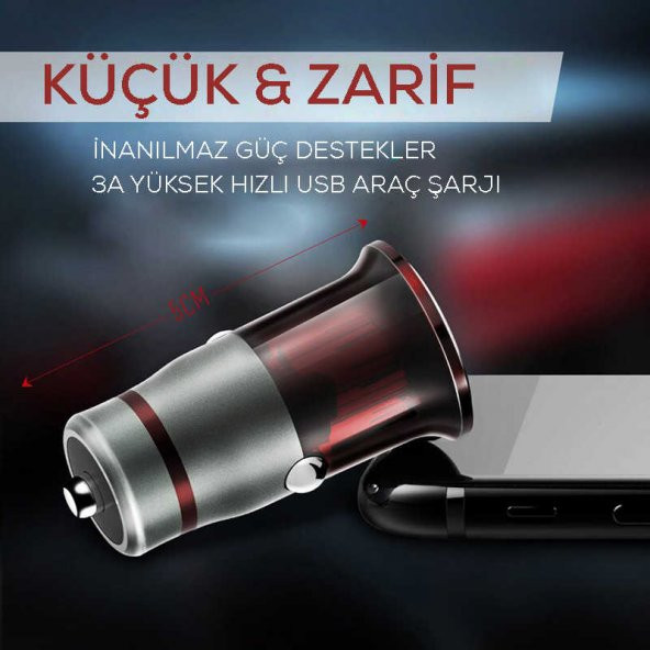Zore ZR-C304Q Micro Araç Şarj Seti - 5