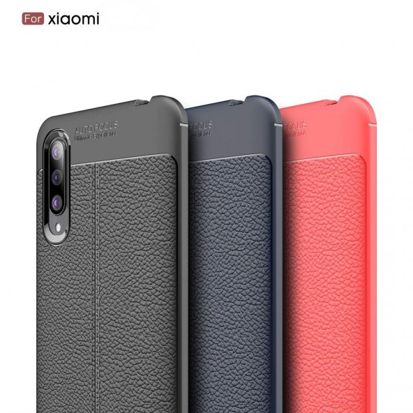 Xiaomi Mi A3 Kamera Korumalı Deri Desenli Kaliteli Kılıf - 6