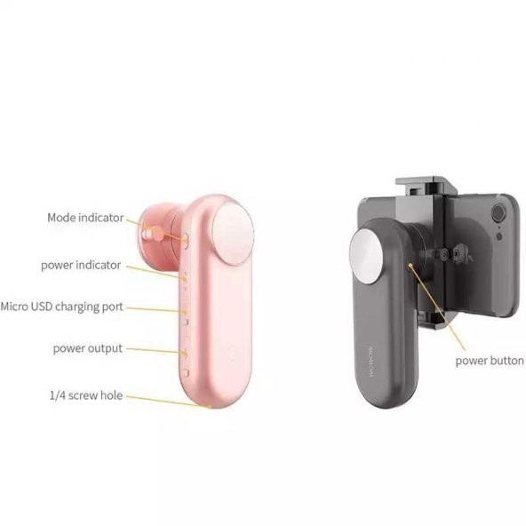 Zore Titreme Önleyicili 2600 Mah Powerbankli El Gimbalı - 3