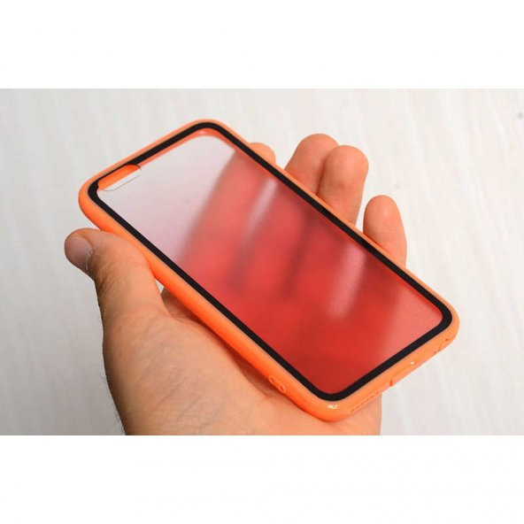 iPhone 6/6s Renk Geçişli Tıpalı Kenarları Renkli Silikon Kılıf