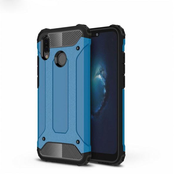 Huawei P20 Lite Silikon Armor Hybrid Zırh Kılıf