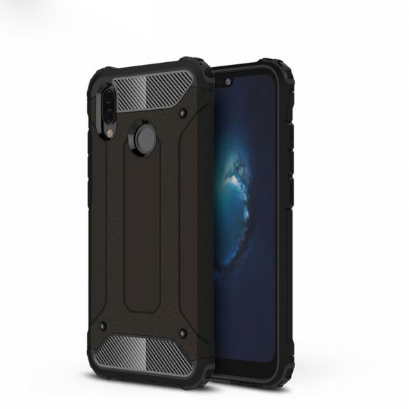 Huawei P20 Lite Silikon Armor Hybrid Zırh Kılıf - 2