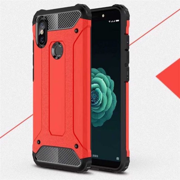 Xiaomi Mi A2 Lite Silikon Armor Hybrid Zırh Kılıf - 4