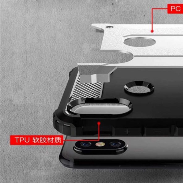 Xiaomi Mi A2 Lite Silikon Armor Hybrid Zırh Kılıf - 8
