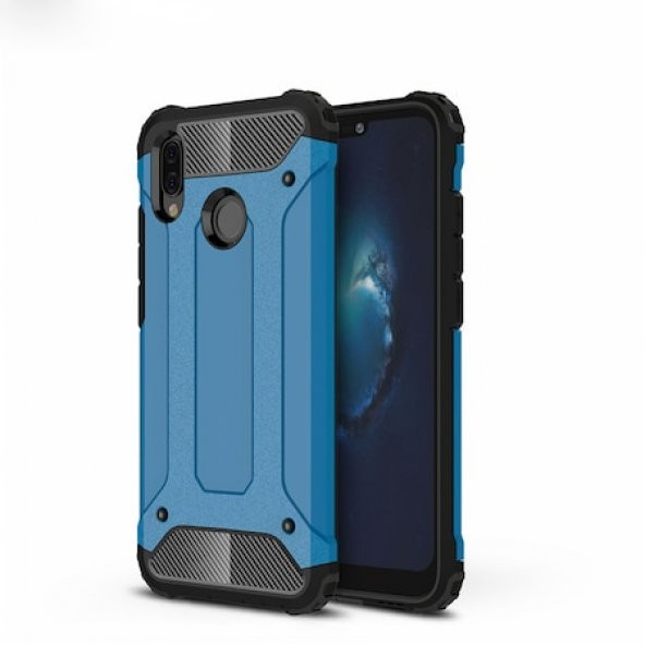 Huawei P20 Lite Silikon Armor Hybrid Zırh Kılıf - 10