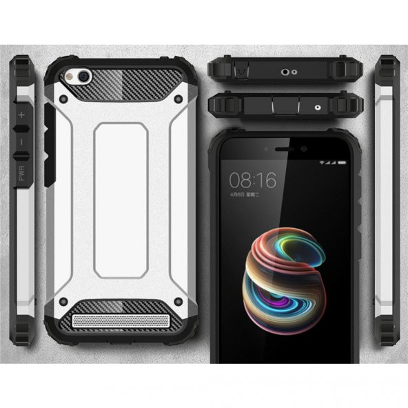 Xiaomi Redmi 5A Silikon Armor Hybrid Zırh Kılıf - Resim 2