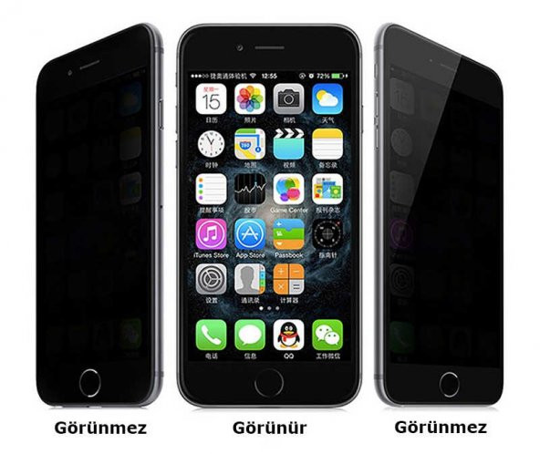 Apple iPhone 7 Plus Zore Kor Privacy Cam Ekran Koruyucu - 9
