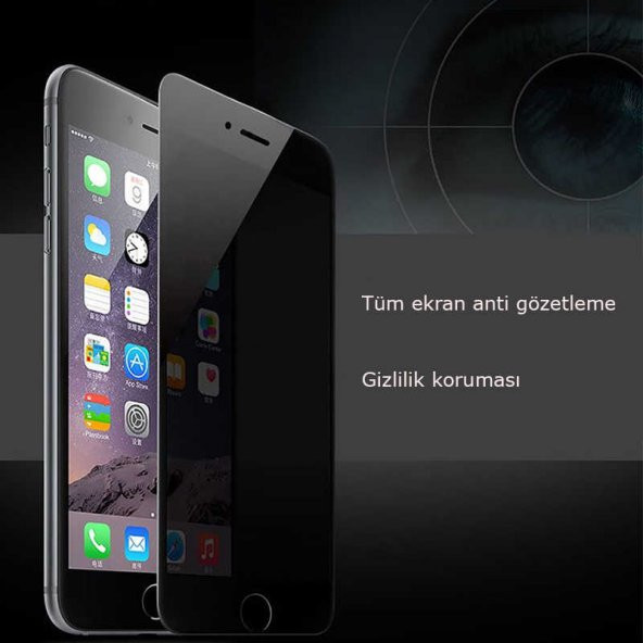Apple iPhone 7 Plus Zore Kor Privacy Cam Ekran Koruyucu - 11